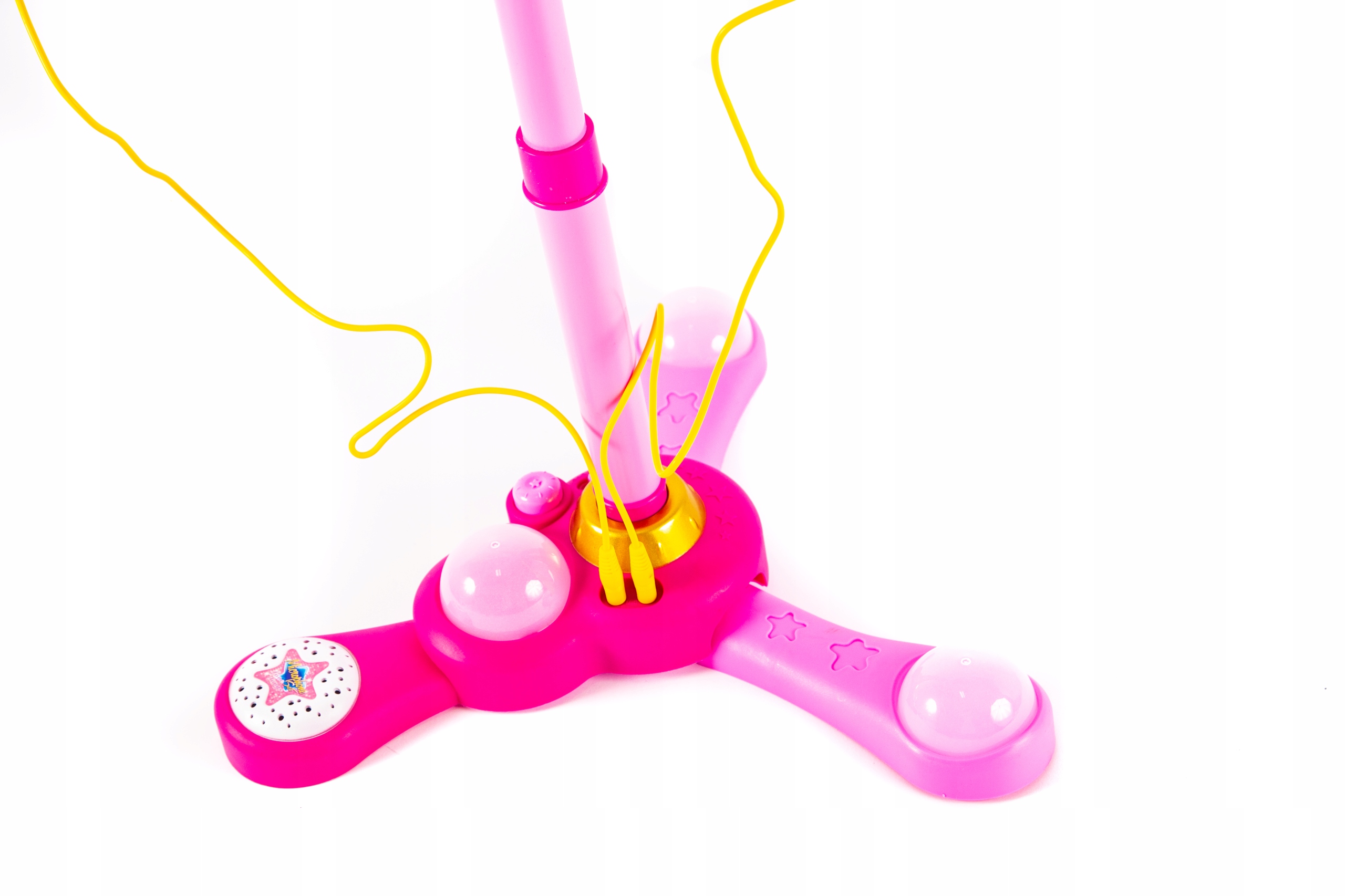 PODWÓJNY MIKROFON ZE STATYWEM RÓŻOWY ZESTAW Bohater Inny