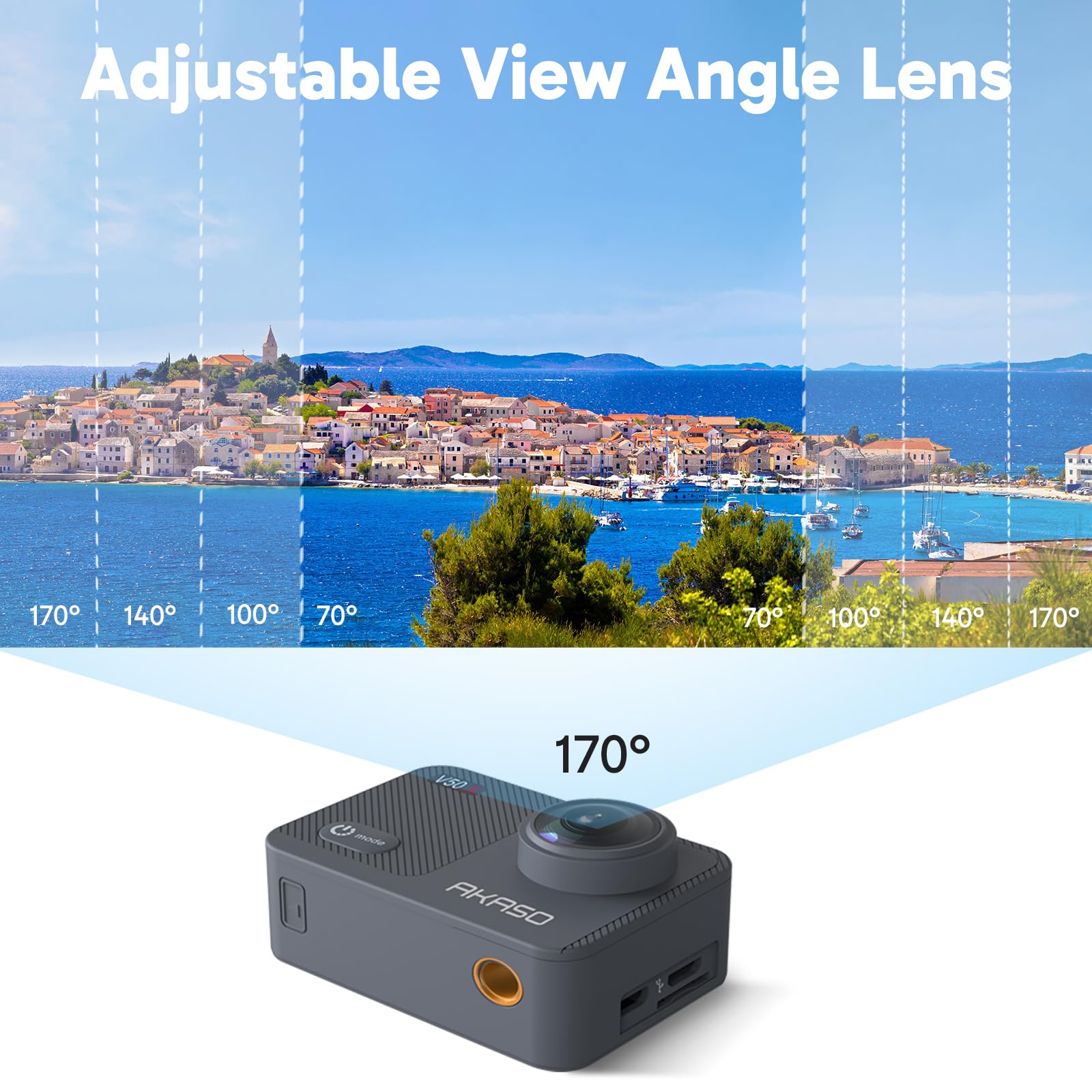 AKASO Kamera Sportowa 4K 30FPS WiFi 40M EIS Wodoodporna Zestaw — miniatura 4