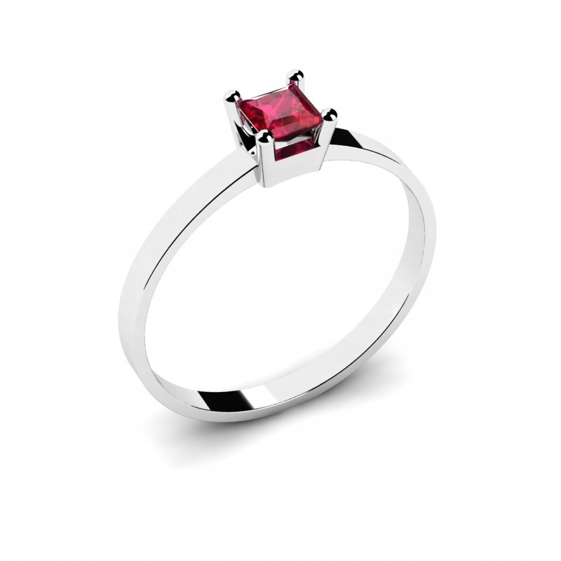 

Pierścionek Z Białego Złota Z Rubinem 0,15CT