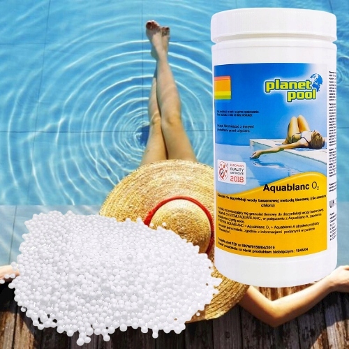 AQUABLANC A + AQUABLANC O2 AKTYWNY TLEN BEZ CHLORU DO BASENU JACUZZI BASEN Marka Planet pool