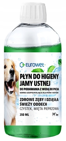 Levně Tekutý Přípravek Pro Ústní Hygienu Pro Psa Kočku Eurowet Svěží Dech Kamenů 250