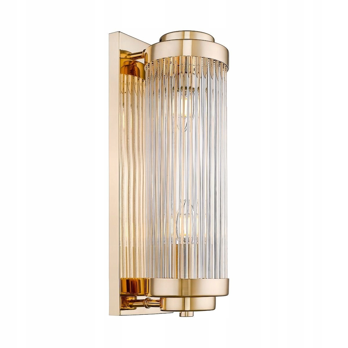 Elegantná zlatá nástenná lampa do obývačky a spálne glamour
