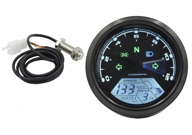 UNIWERSALNY LICZNIK CYFROWY MOTOCYKL QUAD LCD LED OBROTOMIERZ CROSS CZUJNIK Numer katalogowy części E2015