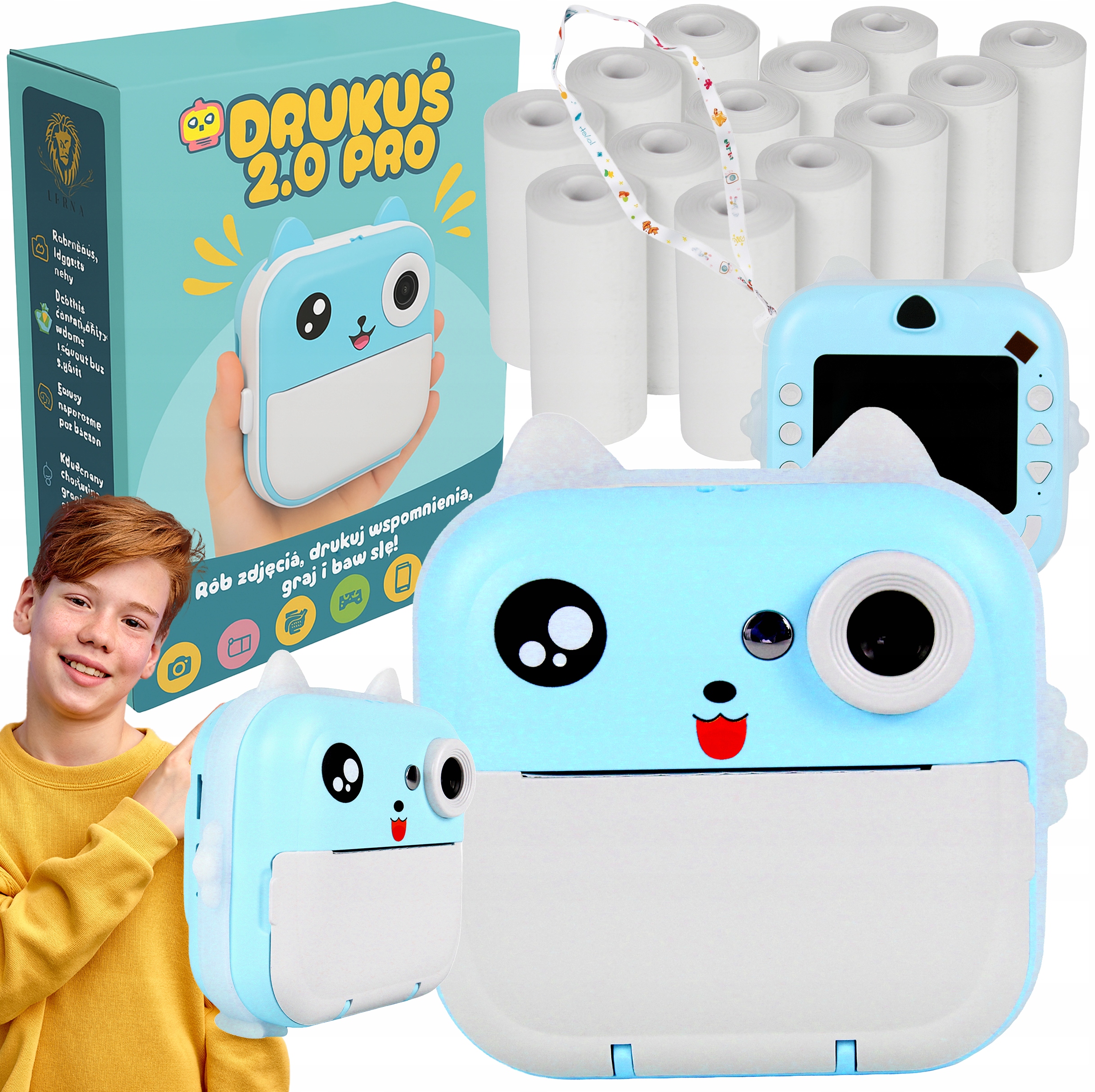 Mini Tiskárna Instantní Termální Fotoaparát S Tiskem, 13 Rolí