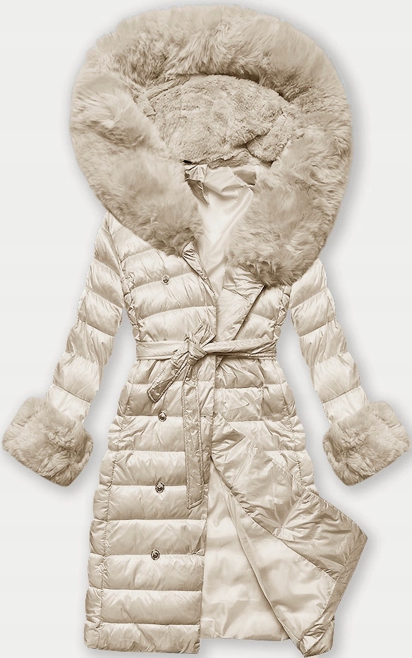 Kabát S Kapucí 5M3160/1 Perlový XL (42)