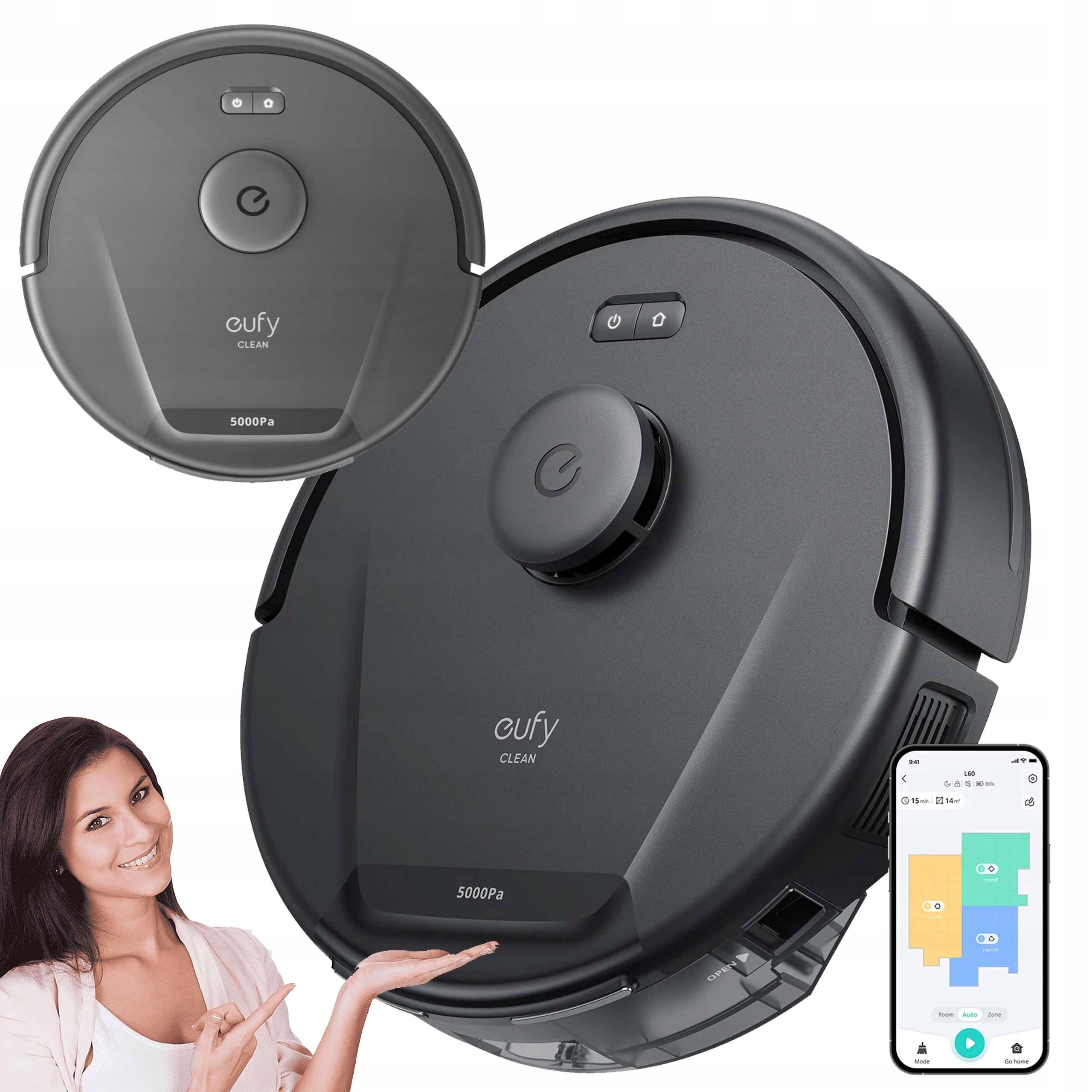 Robot Sprzątający Z Funkcją Mopowania Eufy L60 Hybrid Mocny 5000Pa