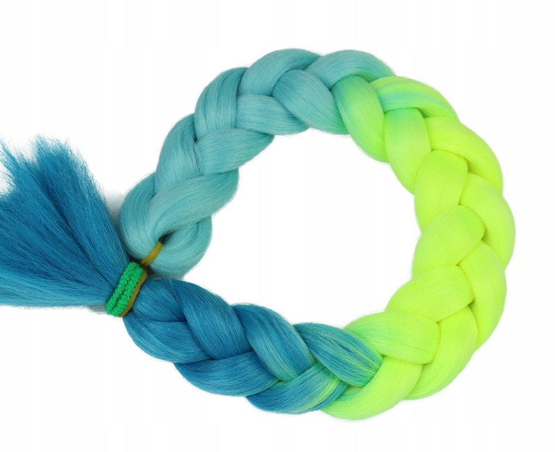 Włosy SYNTETYCZNE do warkoczyków KOLOROWE warkoczyki DOCZEPIANE WŁOSY ombre Marka Luvu