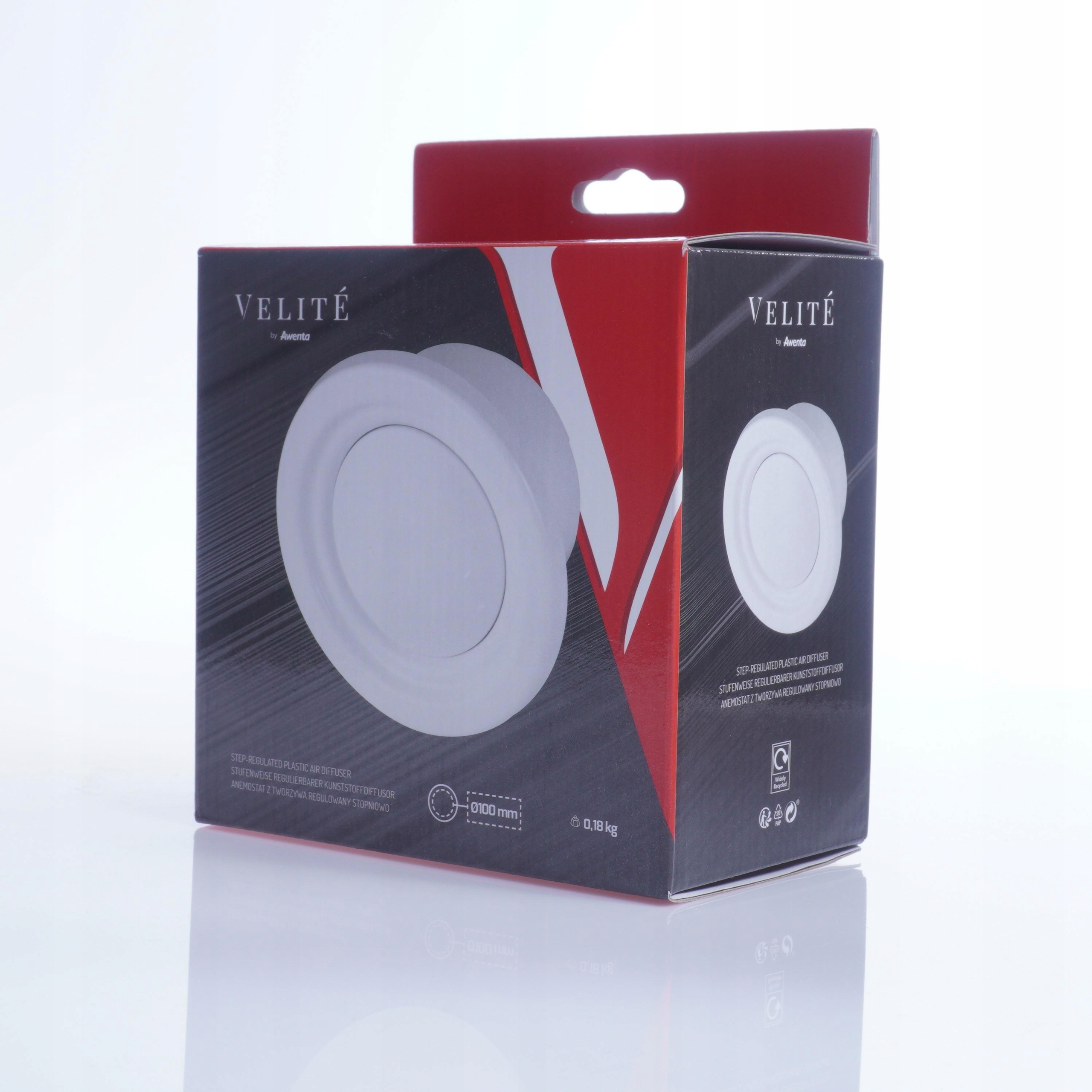 Anemostat wentylacyjne fi125 biały AVM125 wciskany Marka SystemHome