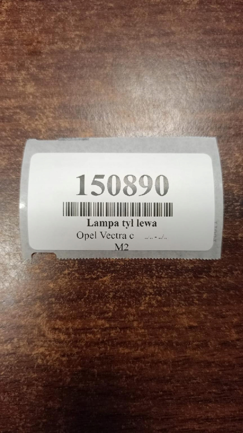 OPEL VECTRA C light left rear part 13157646