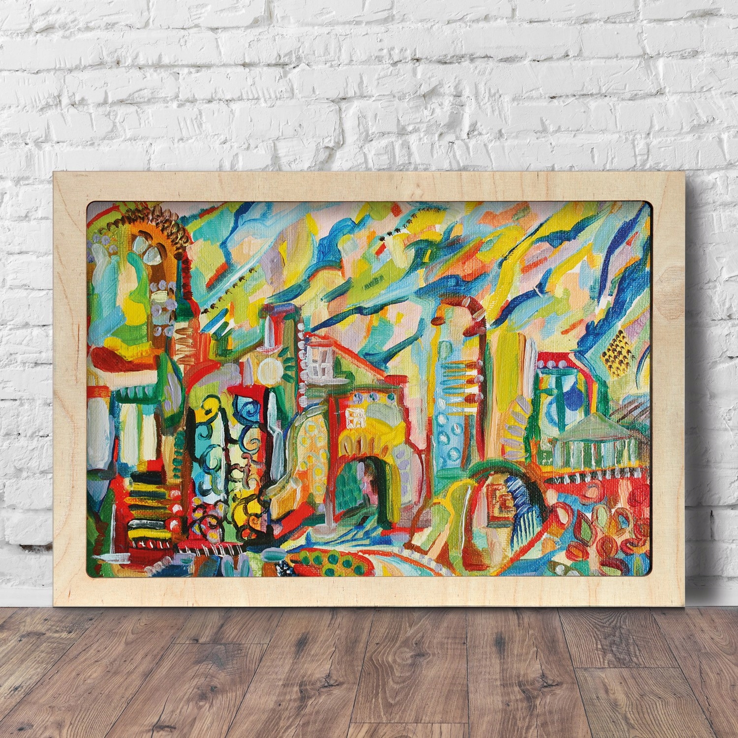 Grafika obraz dřevěný rámeček Barva 60x40