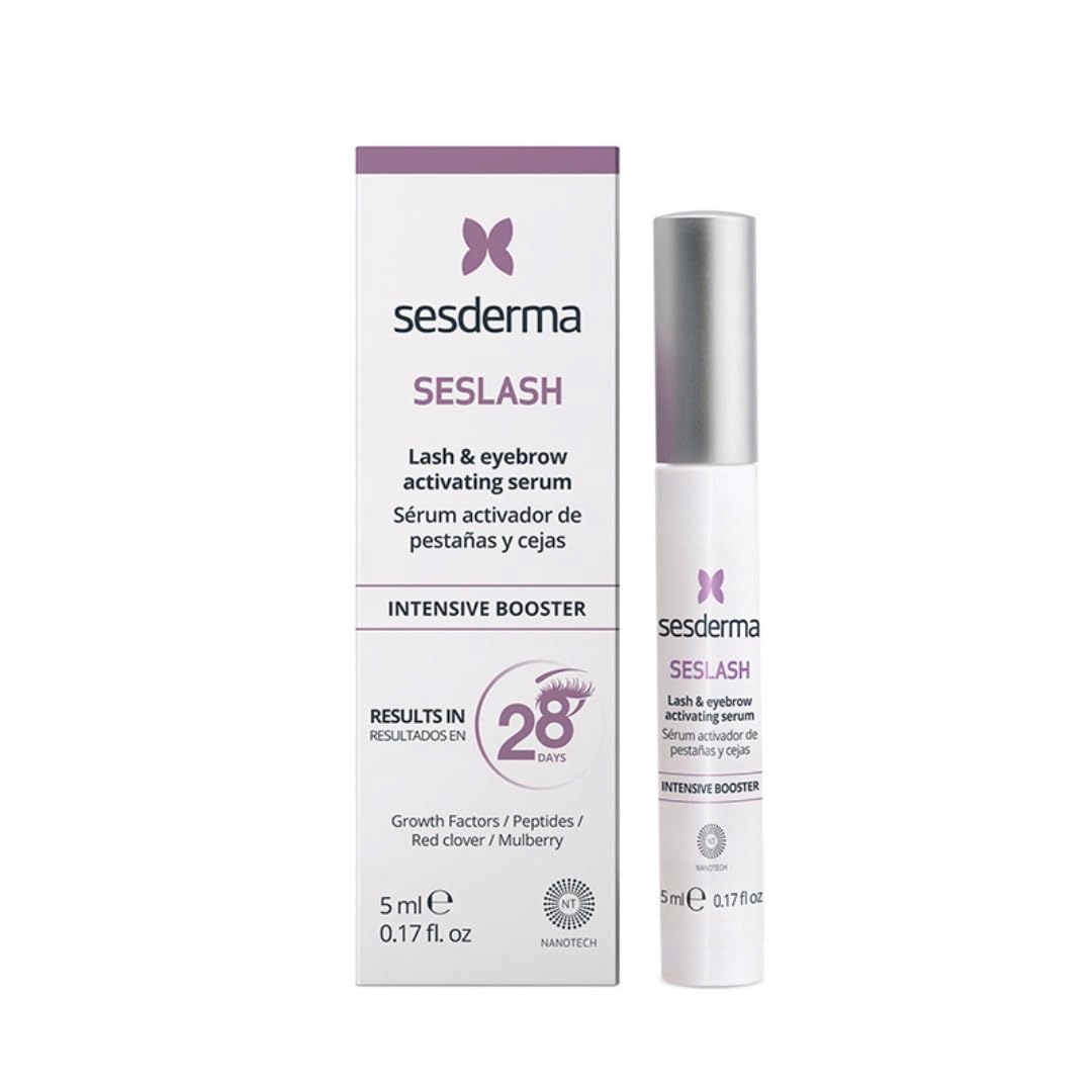 SESDERMA Seslash Serum Aktywujące Rzęsy i Brwi 5ml Gęstsze Dłuższe Rzęsy