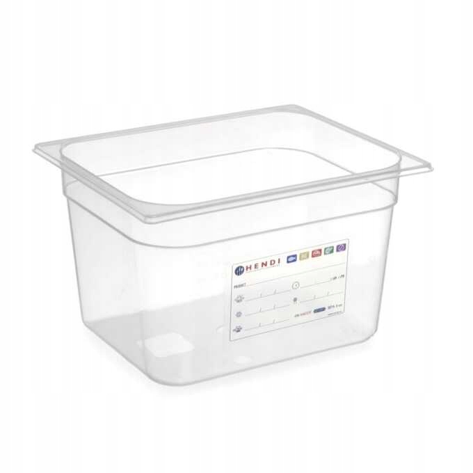

Pojemnik Gn 1/2 Haccp Polipropylen H 100 MM Hendi