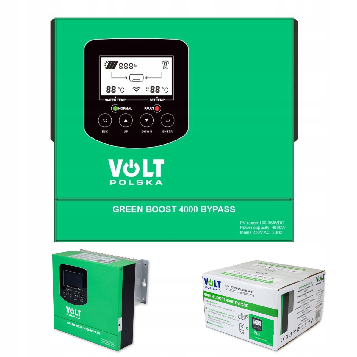 Przetwornica Solarna Do Grzania Wody Bojlera Boost 4000 Bypass (160-350VDC)