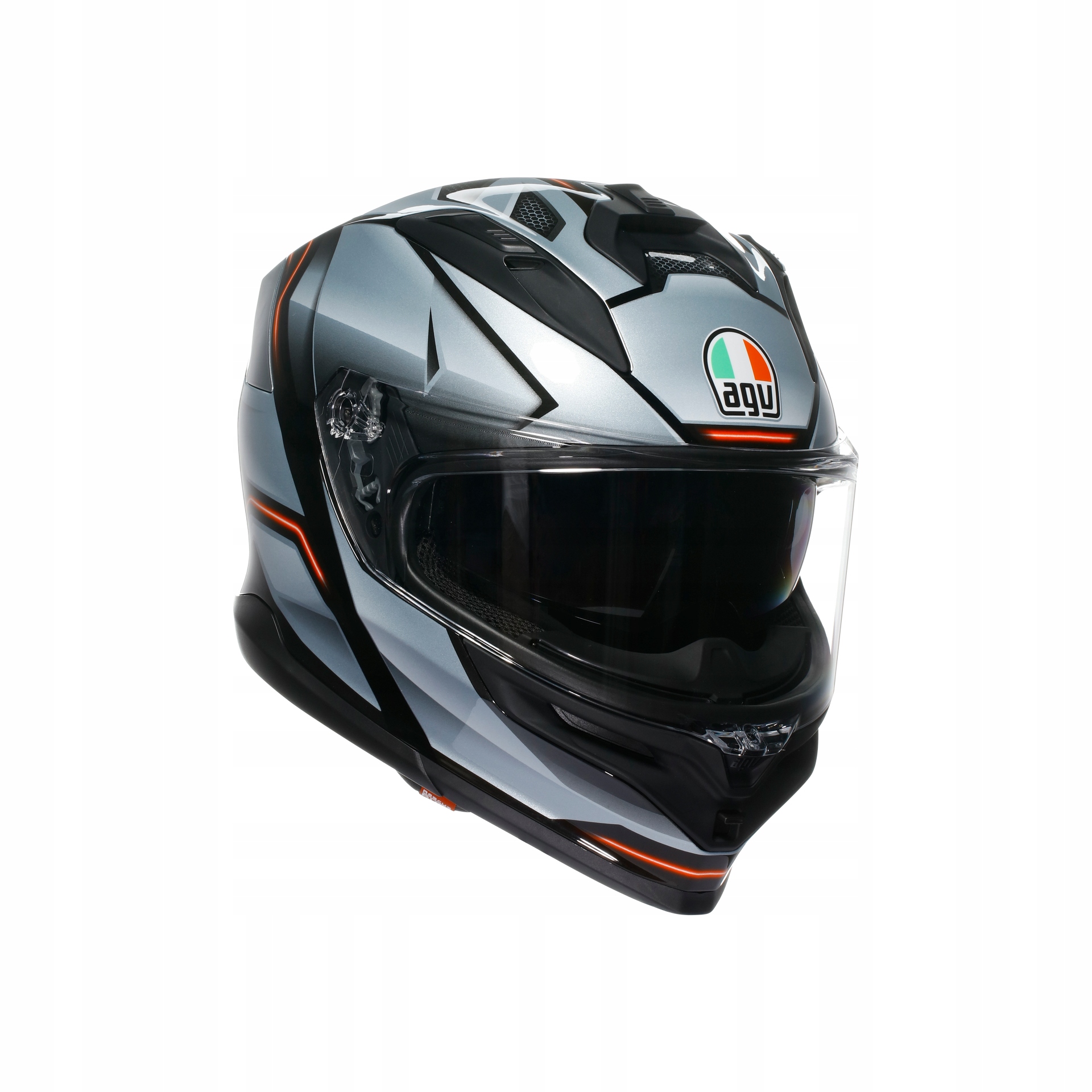 Motocyklová prilba Agv K7 Jaeger čierna/strieborná L