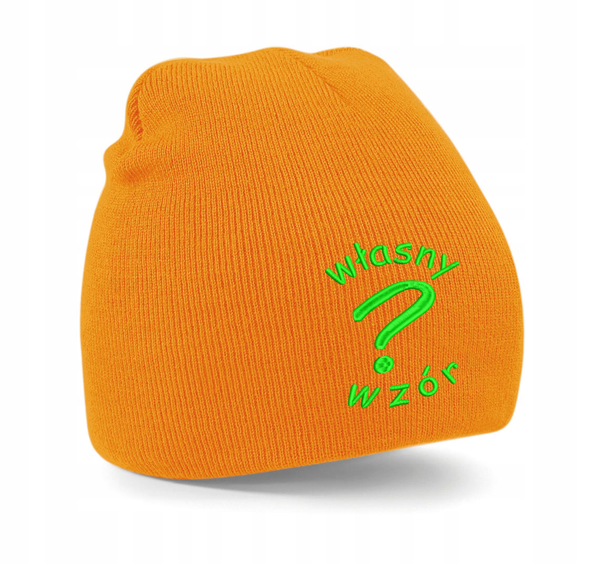 

Czapka zimowa z haftem własnego wzoru logo