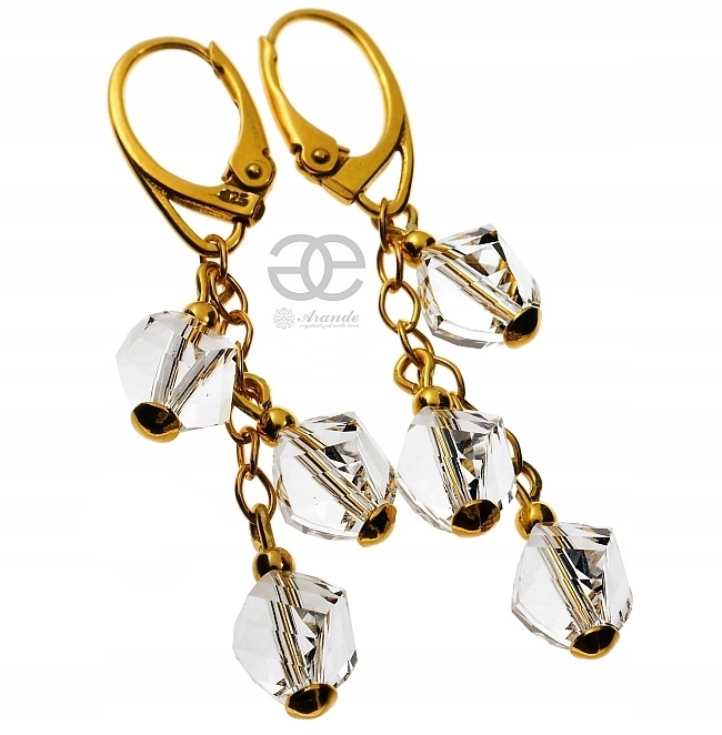 Krystaly Náušnice Helix Zlaté Stříbro