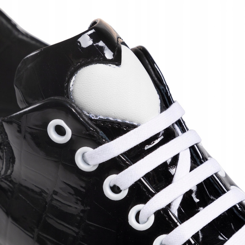 czarne lekikie skórzane sneakersy damski Karino 38 Rozmiar 38