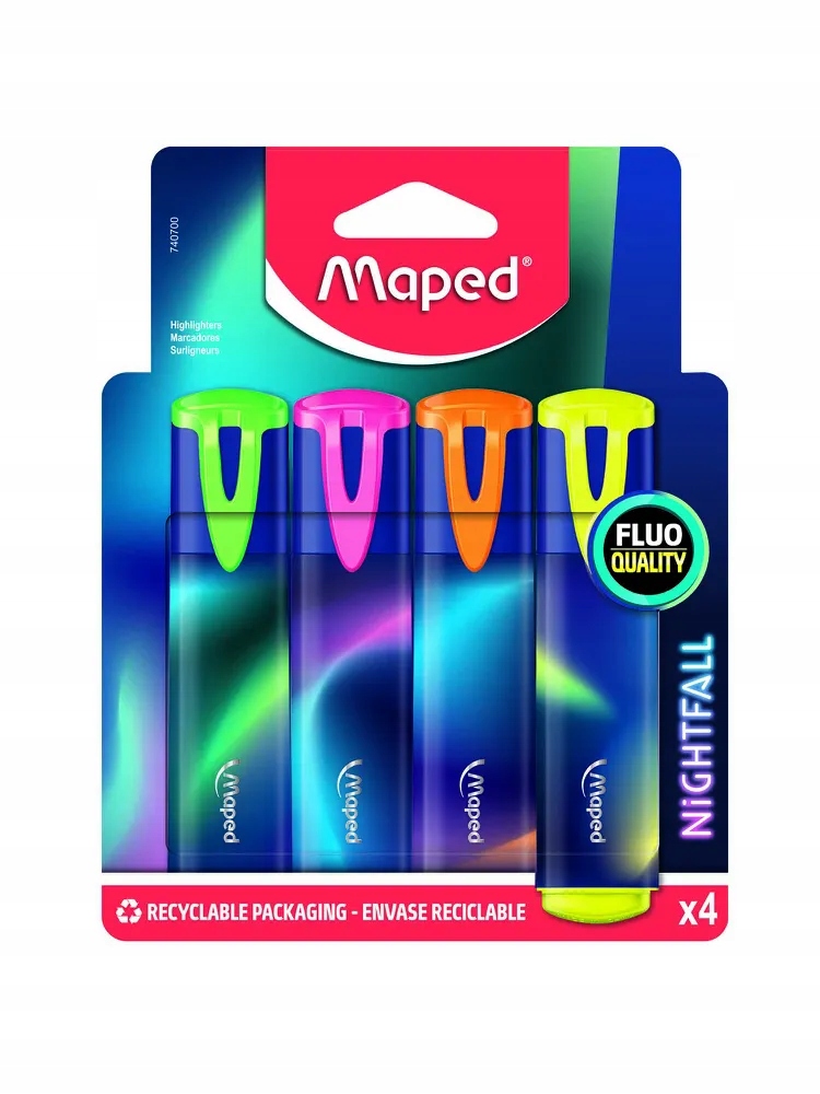 ZAKREŚLACZE MAPED NIGHTFALL 4 KOLORY