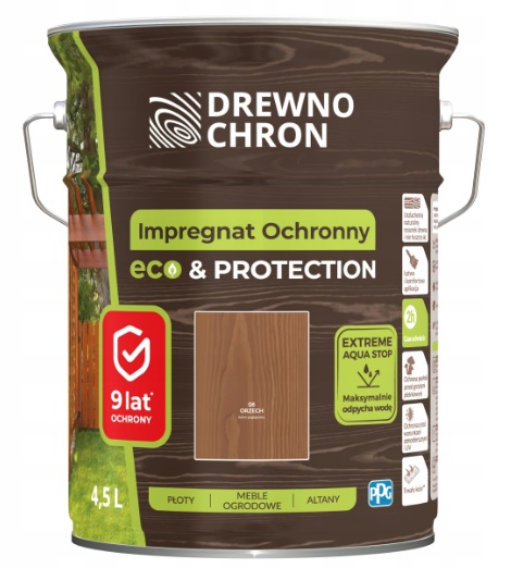 DREWNOCHRON IMPREGNAT ECO&PROTECT ORZECH 4.5L Zastosowanie uniwersalne
