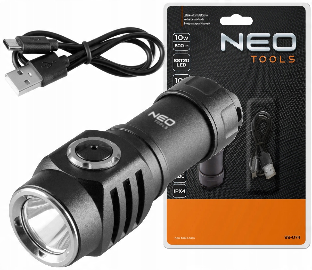 

Neo Latarka Akumulatorowa Usb 500lm SST20 10W Led