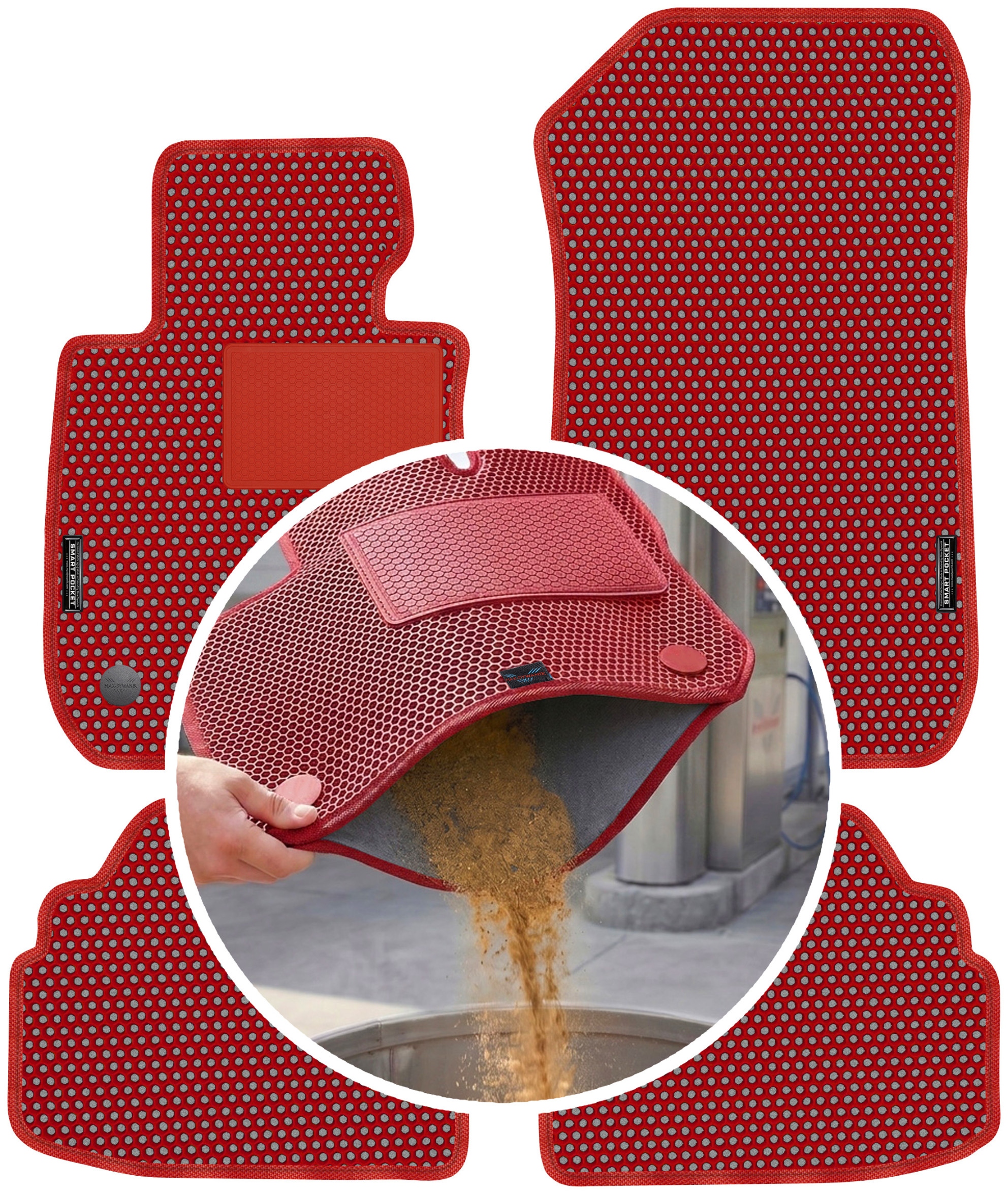 Bmw 3 E92 Coupe 2006-2012 Koberce Eva Smart Pocket Červené