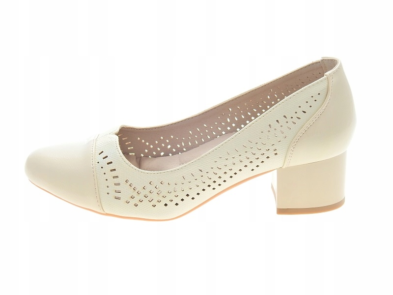 

Czółenka Ażurowe Na Słupku JL7158-2 Beige r.39
