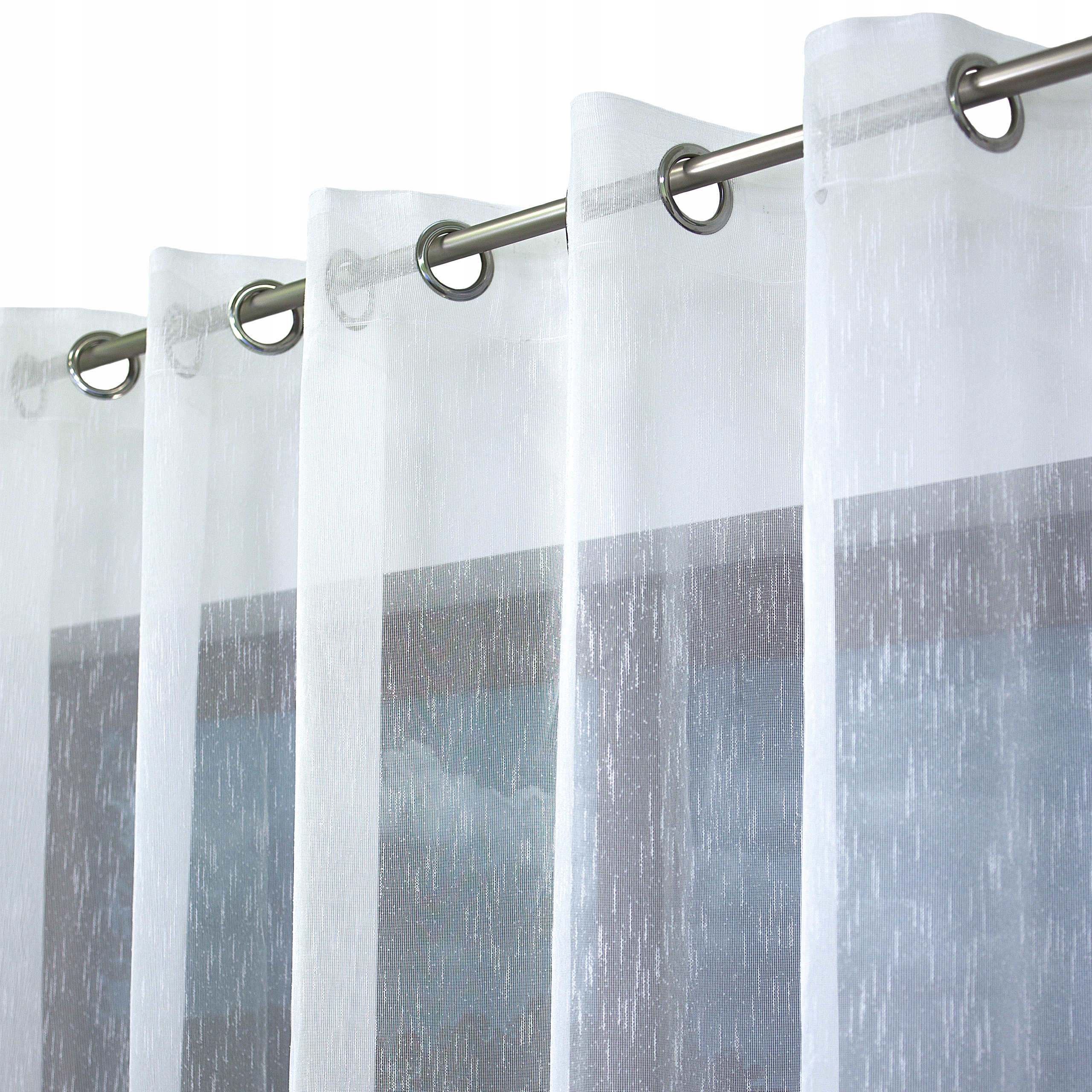 Hotová Záclona Bílá Jemný Déšť Na Průchodkách S Olovnicí 400 x 235 cm Seba