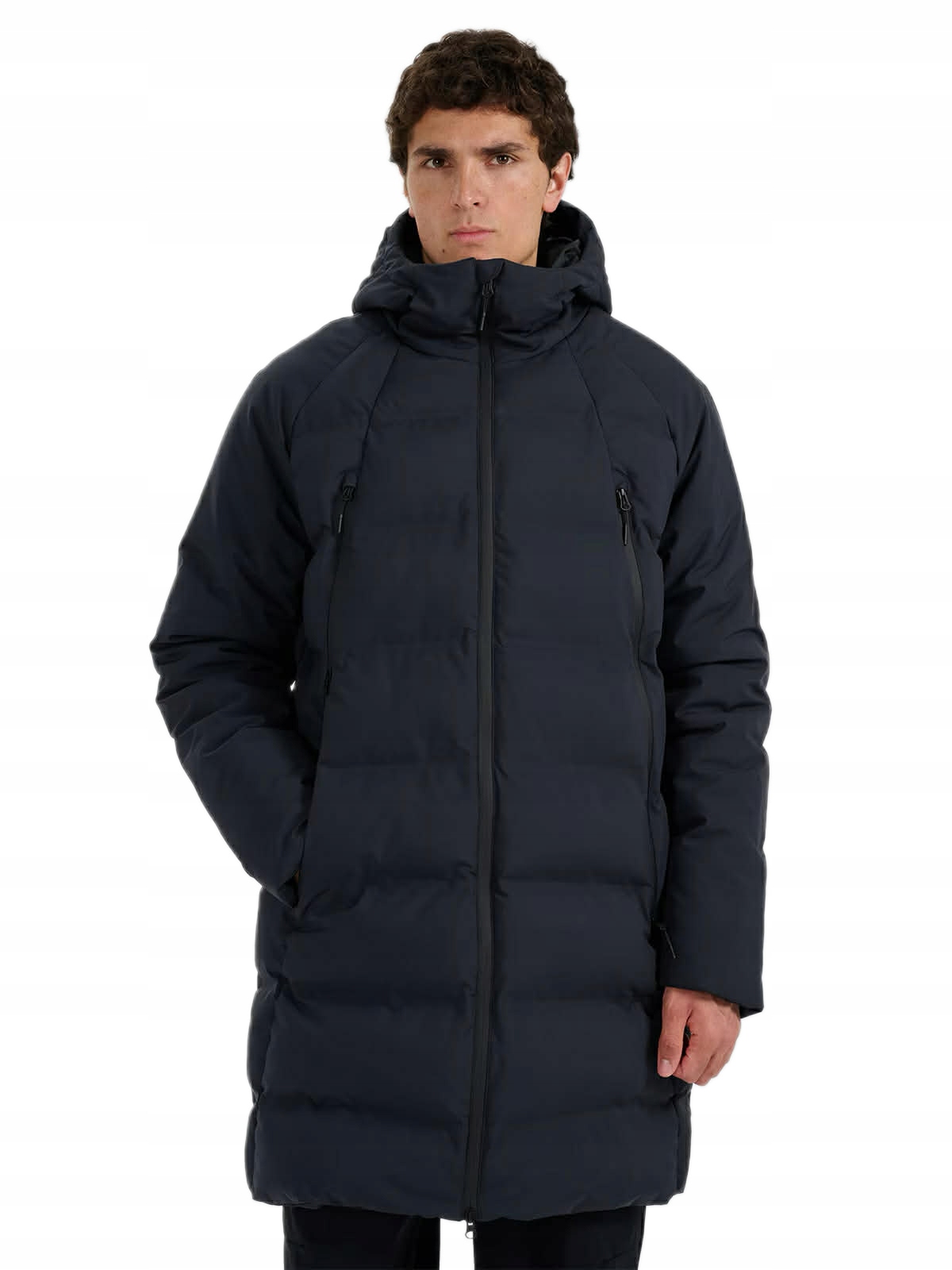 Bunda 4F Pánský Kabát S Kapucí Teplý Péřový Zateplený M0995 vel. L