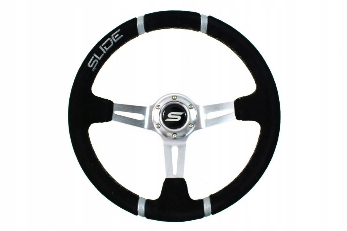 PP-KR-046 - РУЛЬ СЛАЙД 350 ММ СМЕЩЕНИЕ: 90 ММ ЗАМША СЕРЕБРО