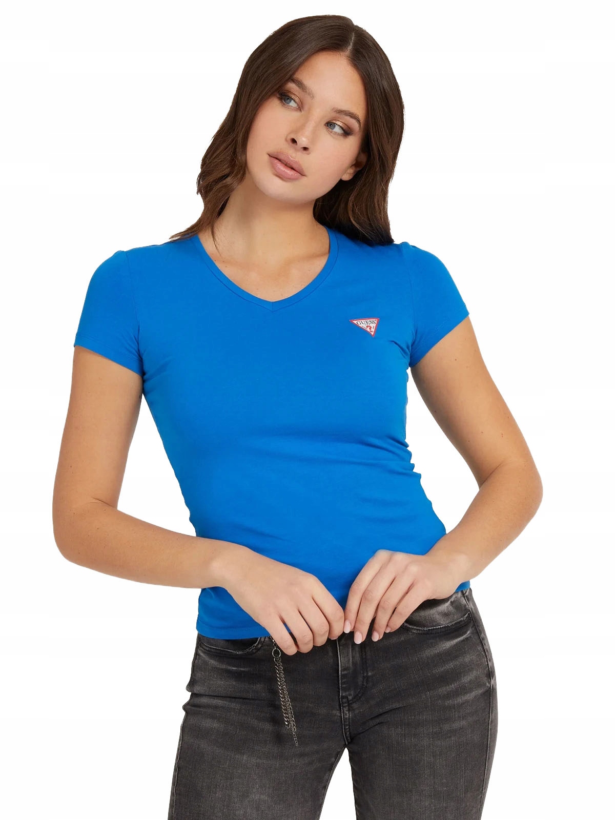 

Guess Koszulka Damska T-shirt Triangle Blue r.M