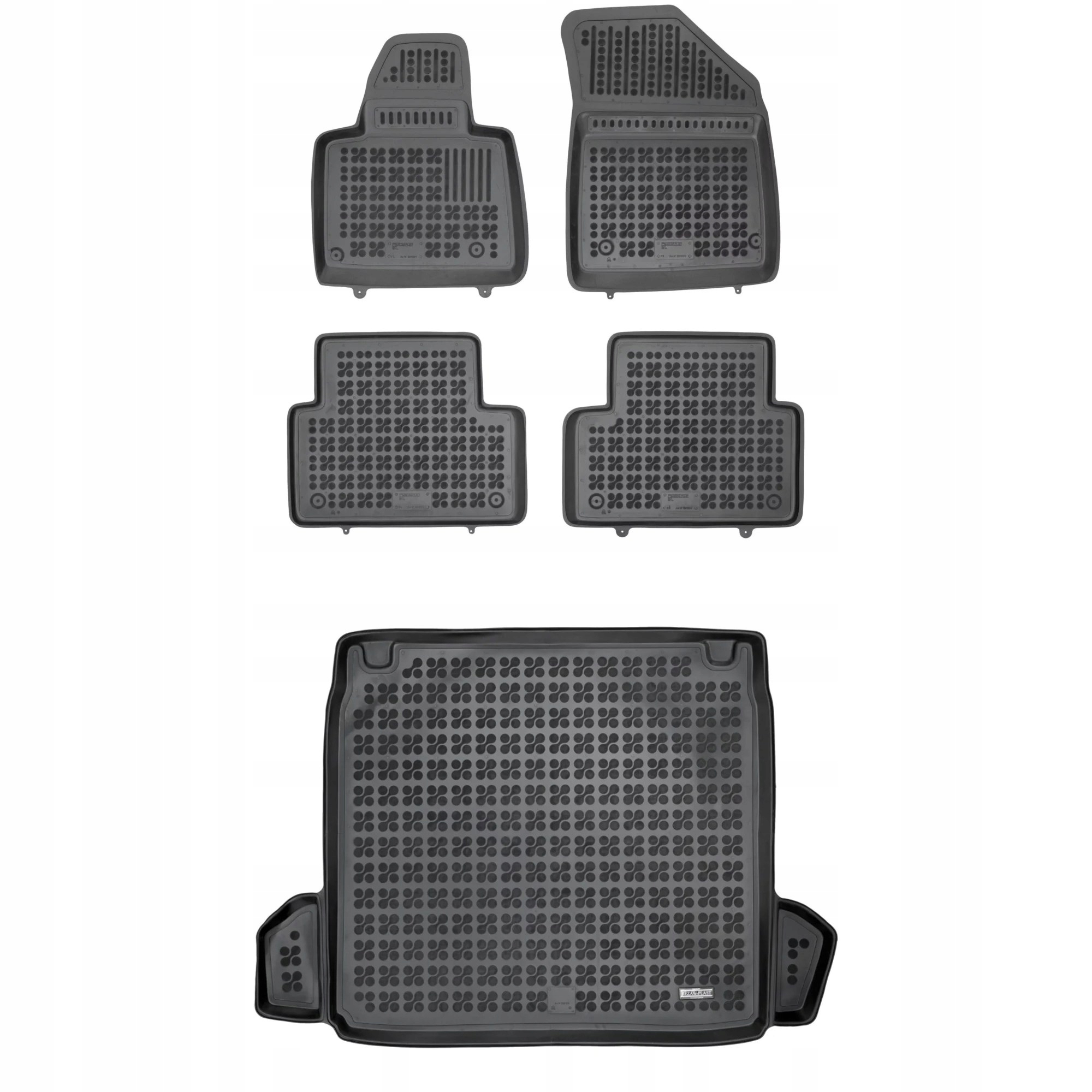 Gumová sada kobercov a rohoží Citroen C5 II 2008-2017 Sedan