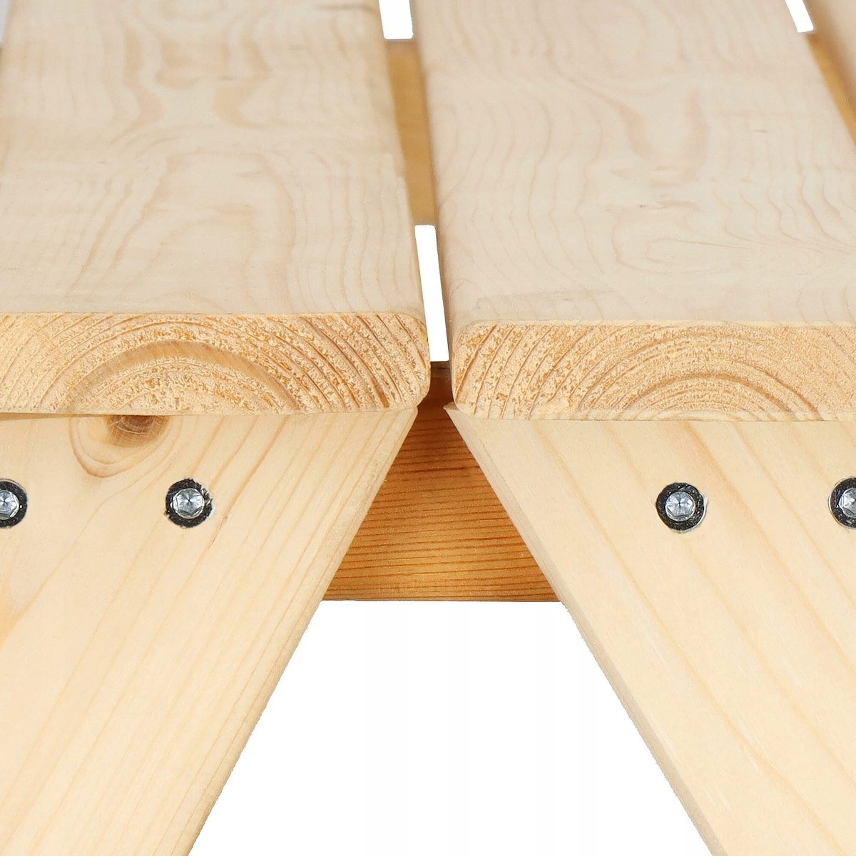 DREWNIANY STOLIK OGRODOWY DLA DZIECI DUŻY + ŁAWKI Materiał drewno