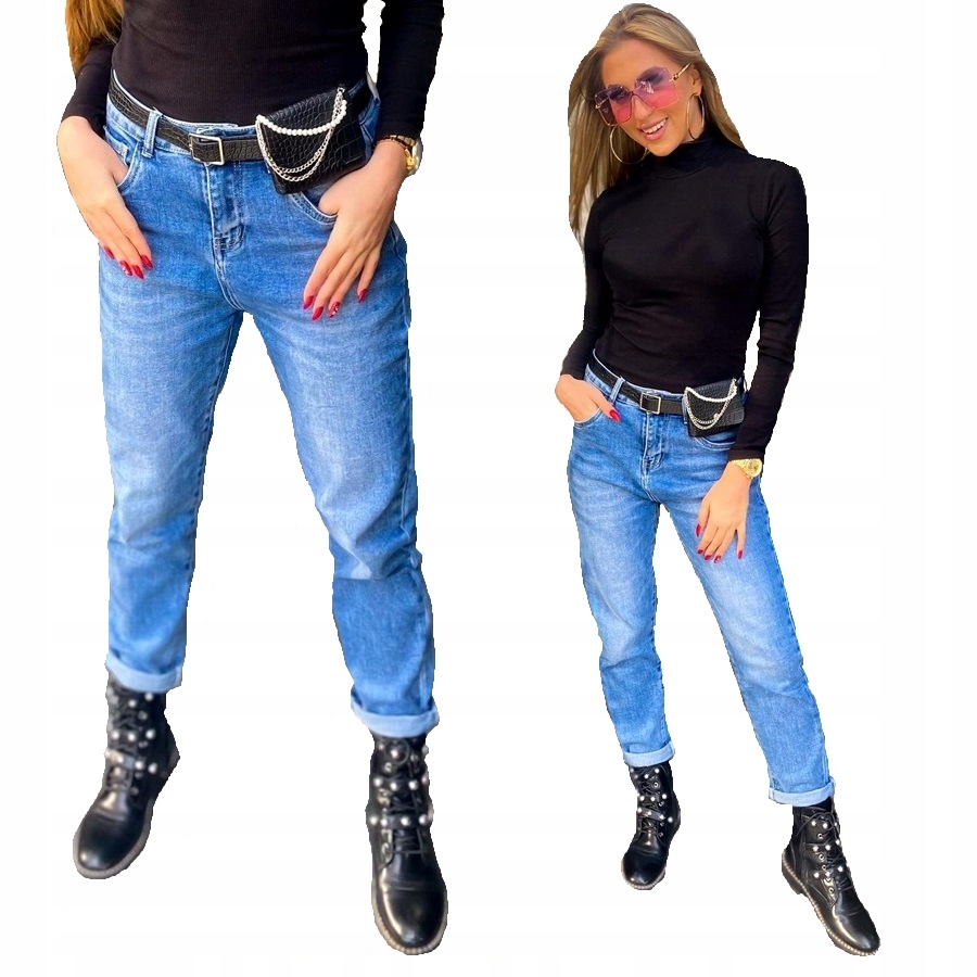 

Spodnie Jeans Blue Mom Fit Premium Denim BF117 L