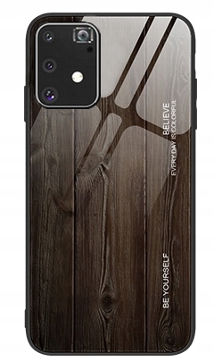 

Etui Szklane Do Samsung A91 Drewno Case + Szkło