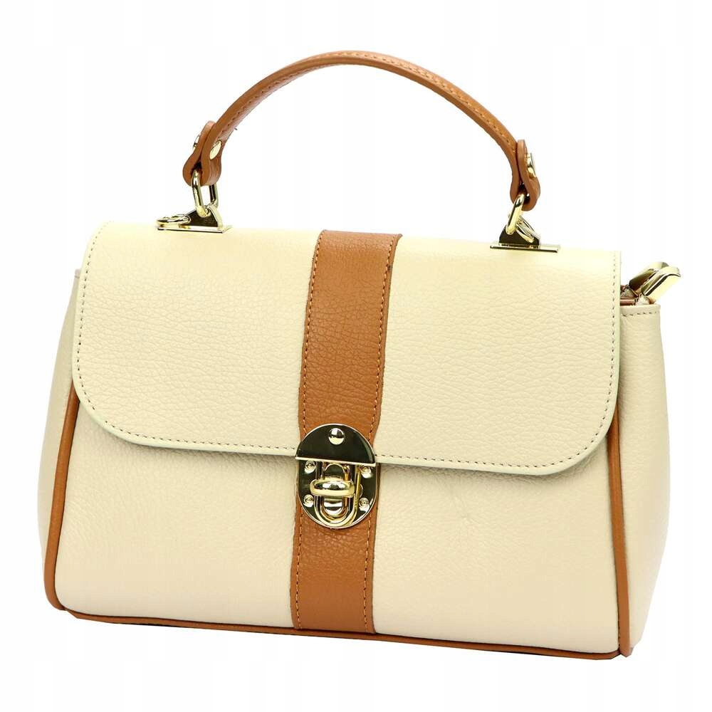 Kožená kabelka Luka Kufřík Béžovo-kamelová Luka 20-098 Dollaro