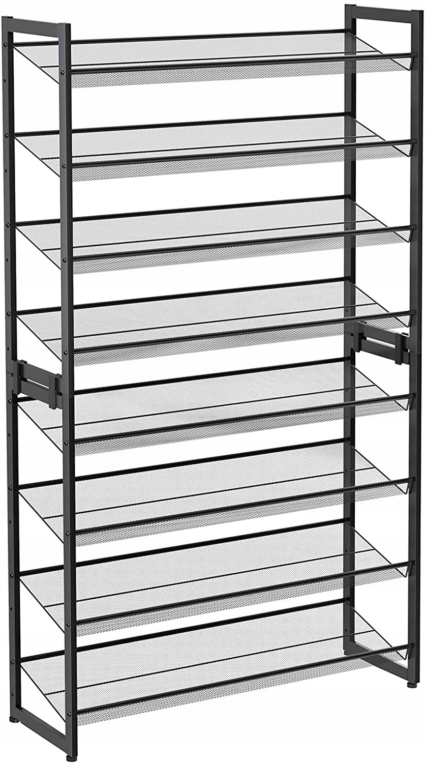 

Metalowy Stojak Regał Na Buty 8 Półek Czarny