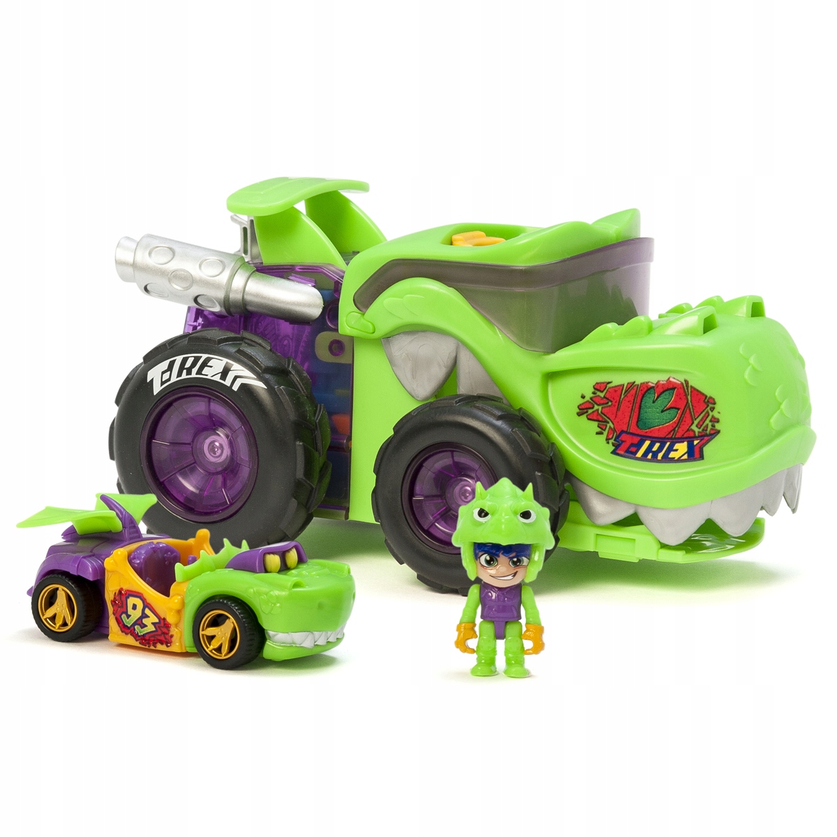 T-Racers Duży Pojazd T-Rex Mega Wheels Figurka