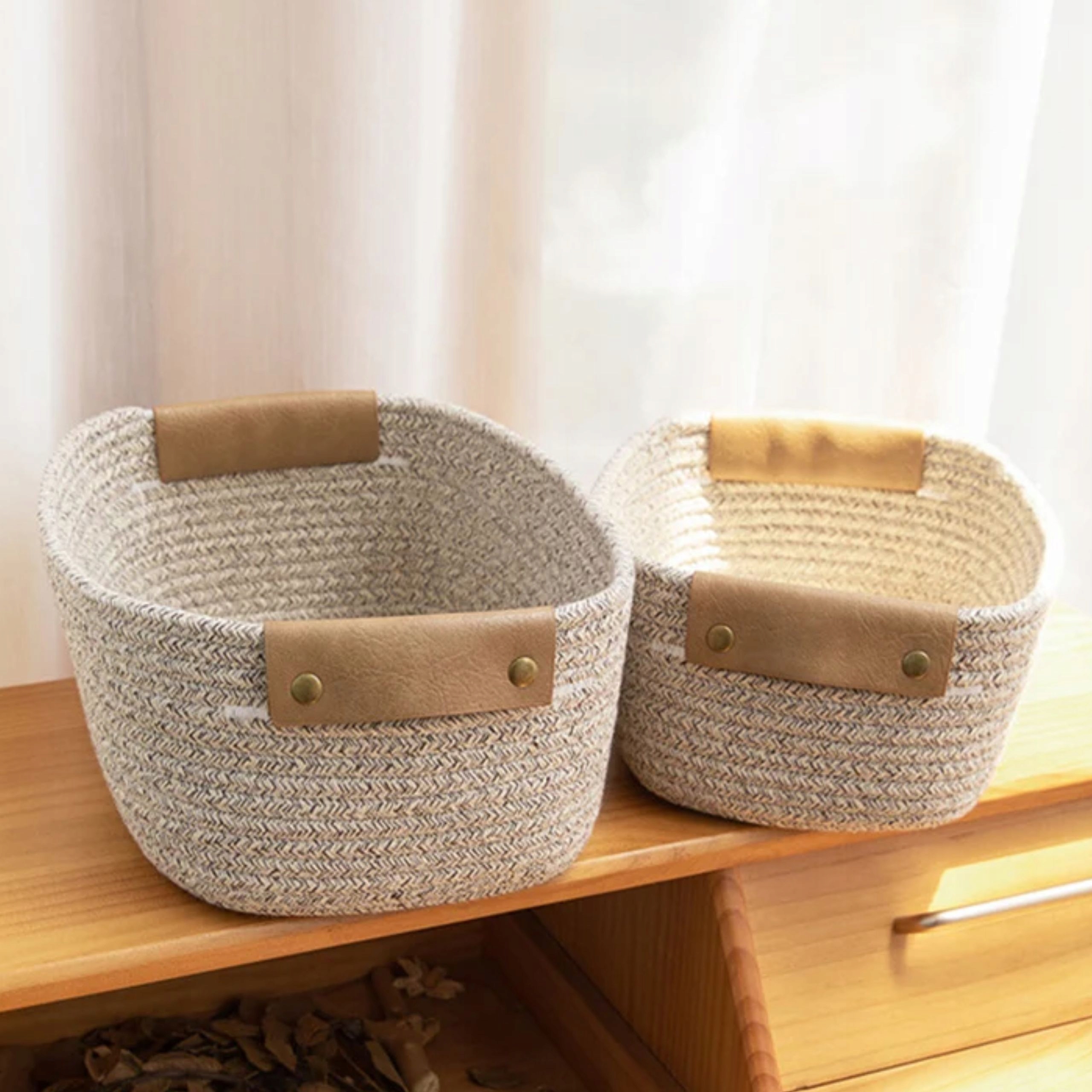 ORGANIZER ŁAZIENKOWY KOSZYK NA KOSMETYKI POJEMNIK DO ŁAZIENKI MAŁY BEŻ BOHO Marka inna