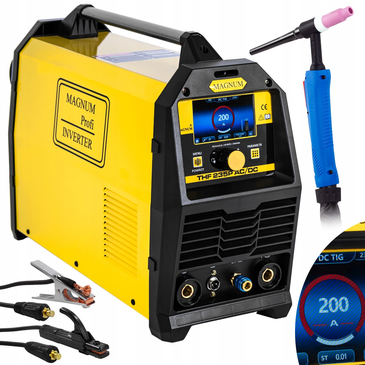 Spawarka inwertorowa Tig Ac DC Magnum Thf 235 LCD Puls 2T 4T Vrd