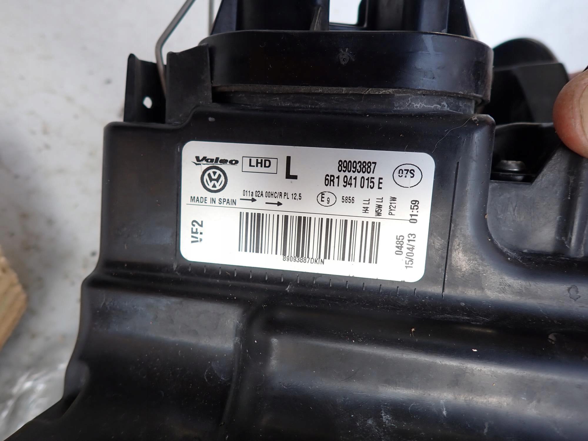 VW POLO V 5 6R 09-14 light front front left