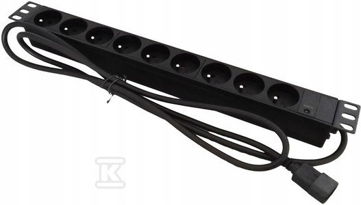 Napájecí Lišta 19" 9 X Cee 7/5 IEC320 C14