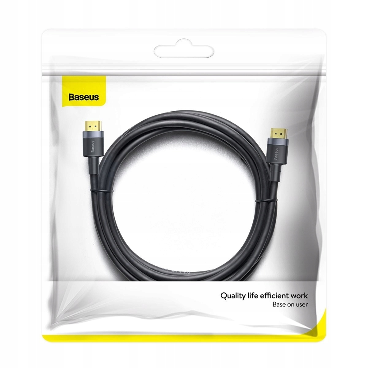 Baseus Kabel HDMI 2.0 Baseus Cafule, 4K, 3D, 3m (czarno-szary) ]] Standard HDMI 2.0