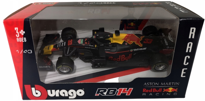 

Bburago 1:43 Red Bull RB14 F1 Max Verstappen #33
