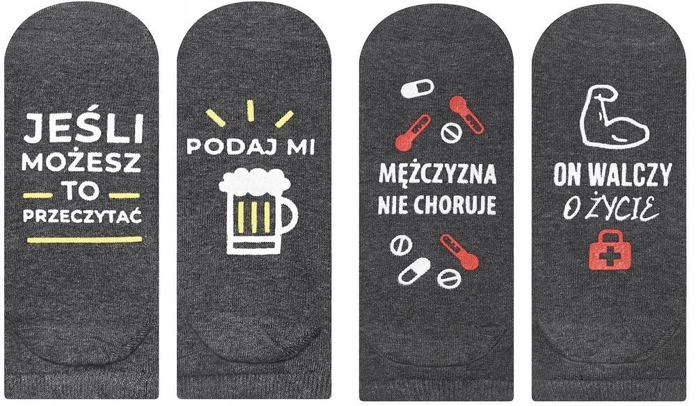 

Śmieszne Skarpetki Stopki Męskie Z Napisami Soxo
