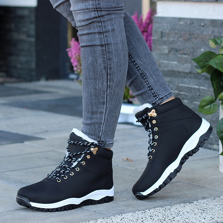 BUTY ZIMOWE DAMSKIE TRAPERY SPORTOWE OCIEPLANE ŚNIEGOWCE P3 Rozmiar 38