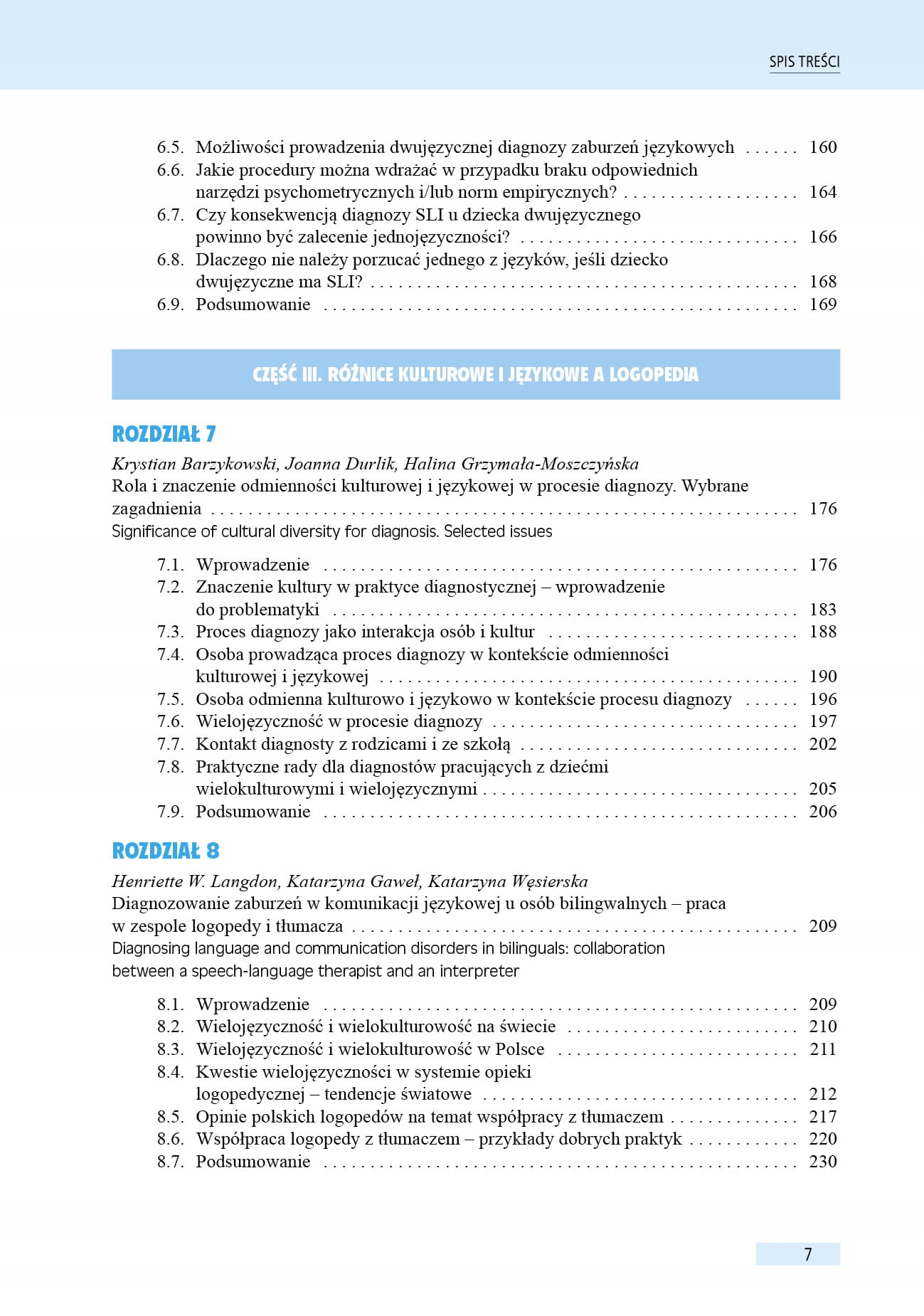 LOGOPEDIA MIĘDZYKULTUROWA Język publikacji polski