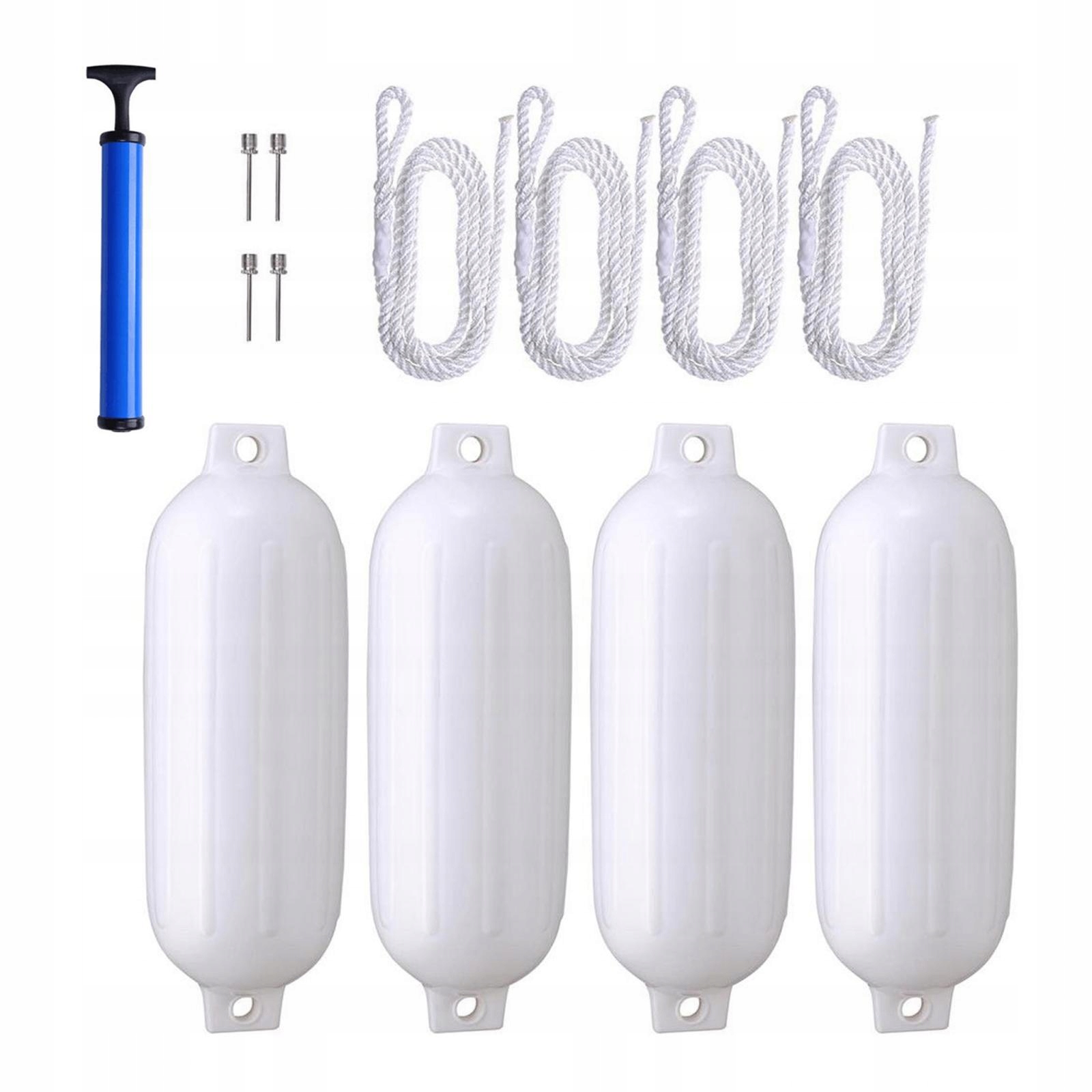 4x Zderzaki do błotników łodzi Ochrona tarczy w kolorze białym