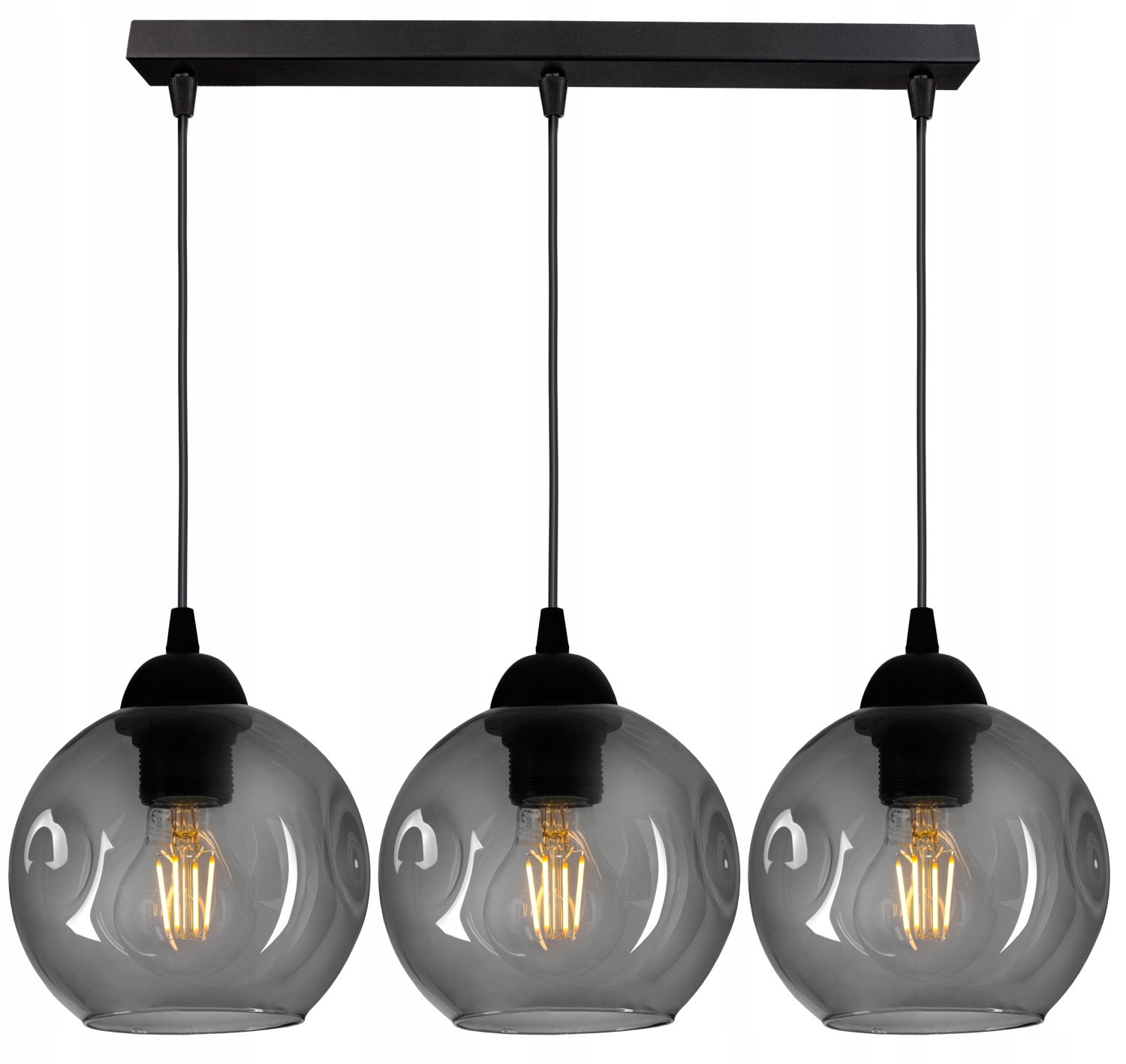 

Szklana Lampa Wisząca Sufitowa Żyrandol Kule Led