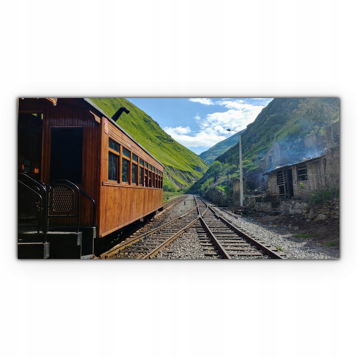 

Canvas płótno do sypialni 140x70 Pociąg Góry Tory