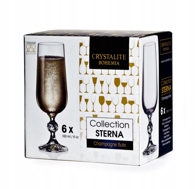 

Kieliszki do szampana Bohemia Sterna 180 ml 6szt